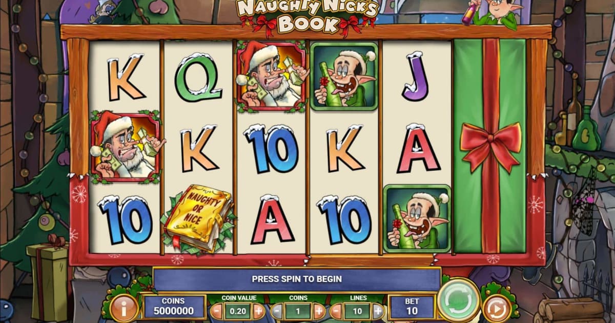 Trải nghiệm máy đánh bạc theo chủ đề Giáng sinh mới nhất của Play'n Go: Naughty Nick's Book